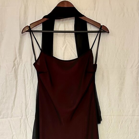 Black and Red Illusion Cocktail Dress - Picture 2 of 4